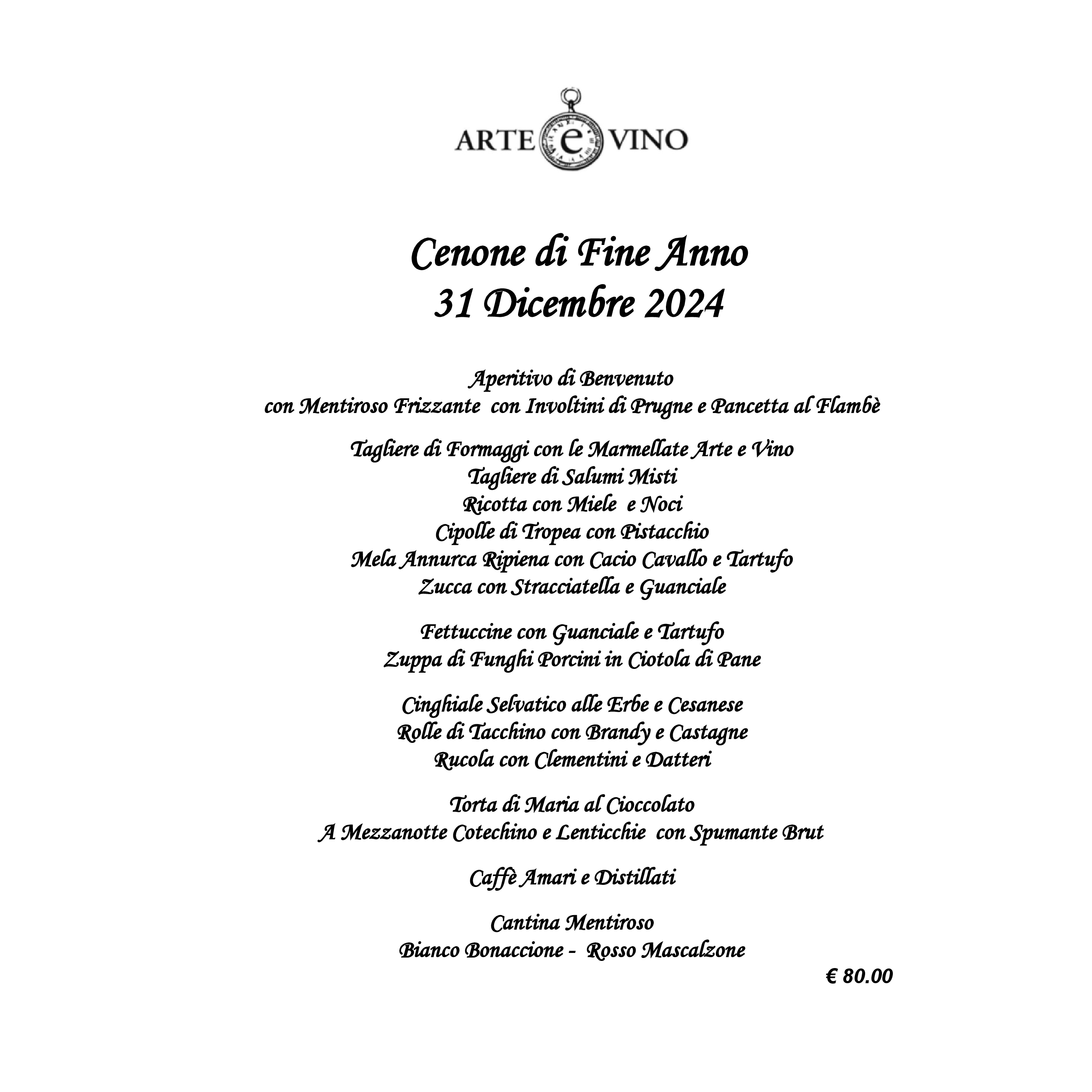 menu ristorante